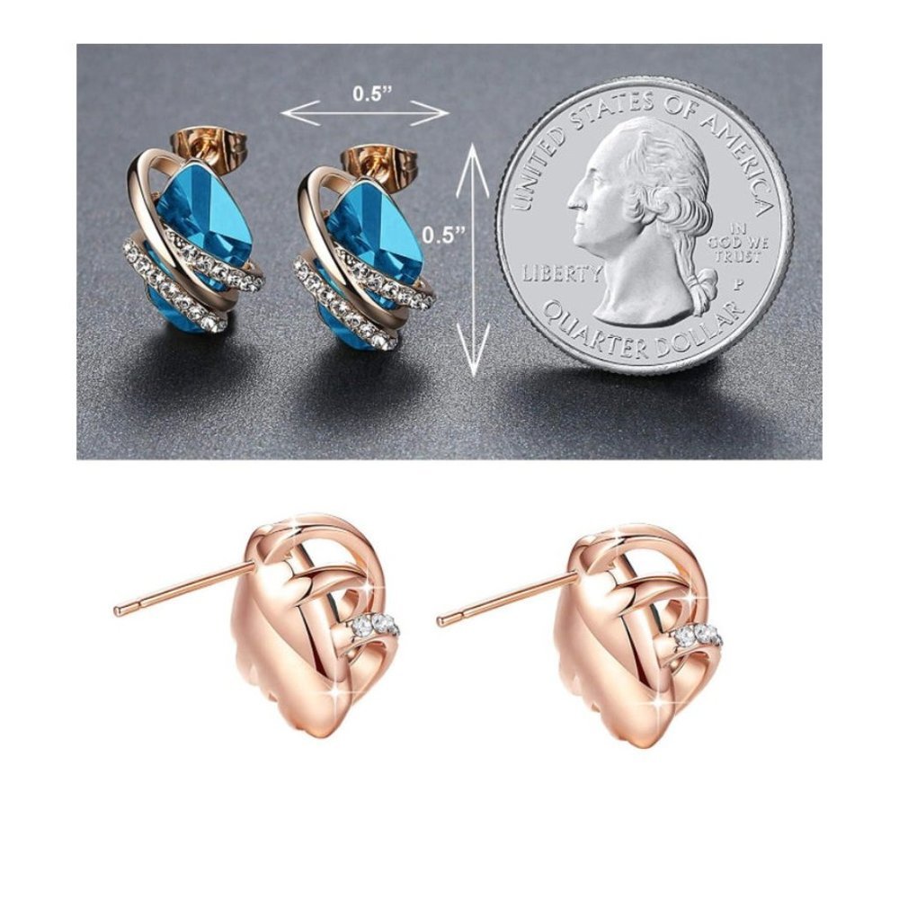 18K Rose Gold Stud Earrings